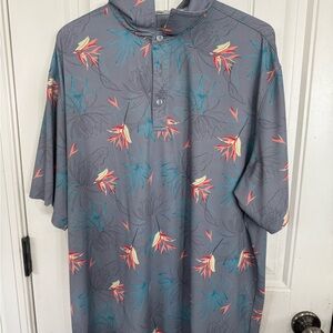 Walter Hagen Gray Floral Men's Shirt